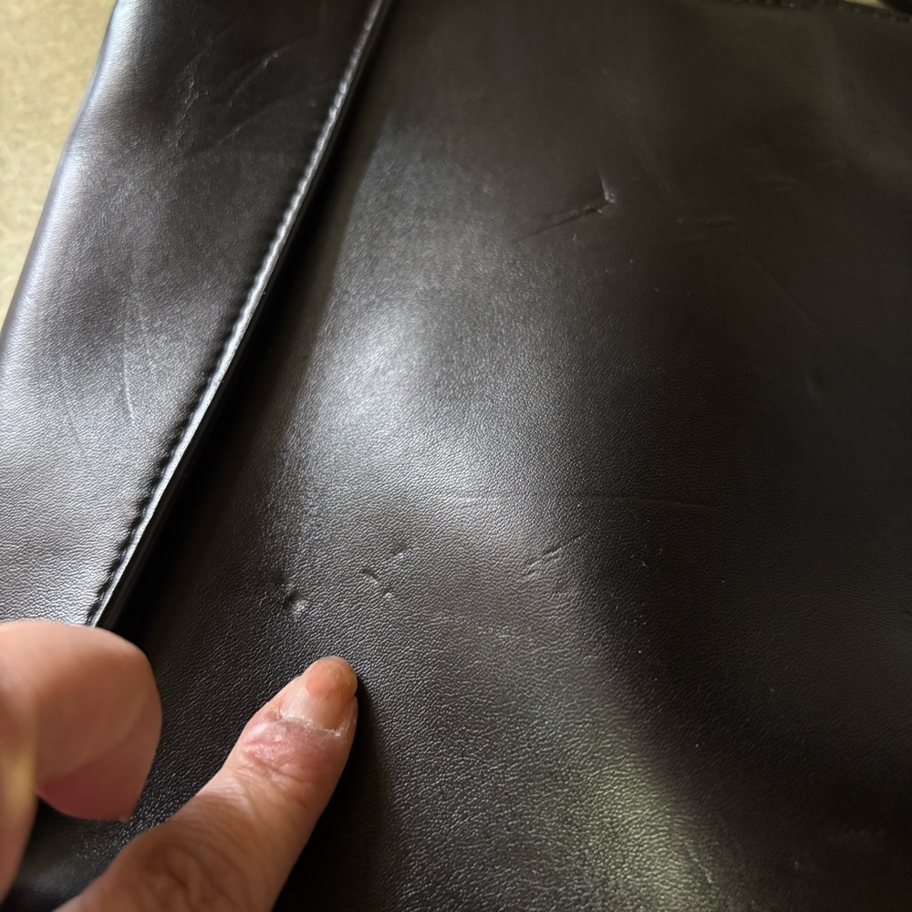 Stella McCartney Black Faux Leather Perorated Logo Small Preppy Crossbody Bag - Picture 5 of 13